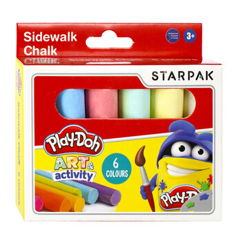 stoepkrijt 6 kleuren play doh 