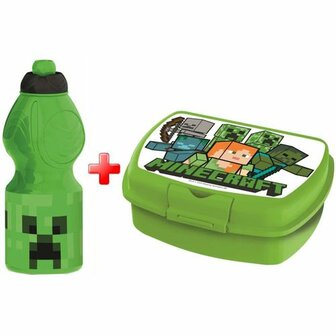 Minecraft Drinkfles - sandwich box set - lunchbox set