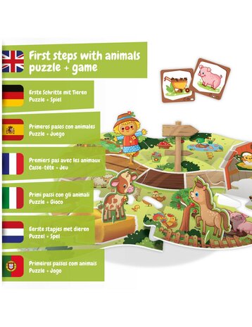 First Steps with Animals - Montessori Memory Spel 